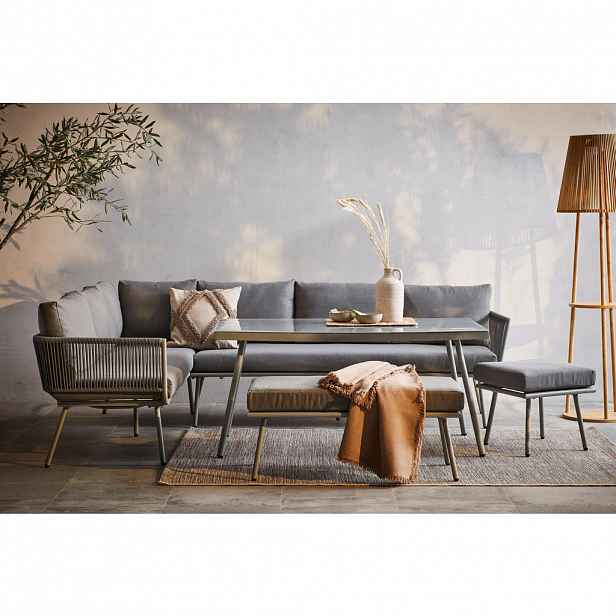 Ambia Garden ZAHRADNÍ JÍDELNÍ SET 5dílné, kov, plast, sklo, textil