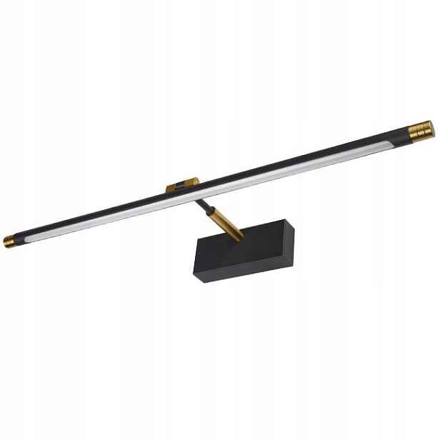 Nástěnná Led lampa černo-zlatá, moderní, nad zrcadlo 56 cm Gemino