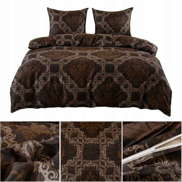 Povlečení 220x200 3 Č. povlečení 70x80 hladké Eusebia Home geometrický zip