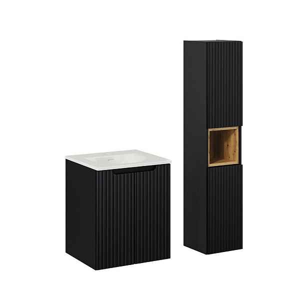 Petits-meubles KOUPELNOVÝ NÁBYTEK 50cm Riva 2er-Set Černá