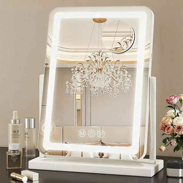Zrcadlo Pro Líčení Vizáže Make Up Led Dotykové 12X14.2in Stmívání