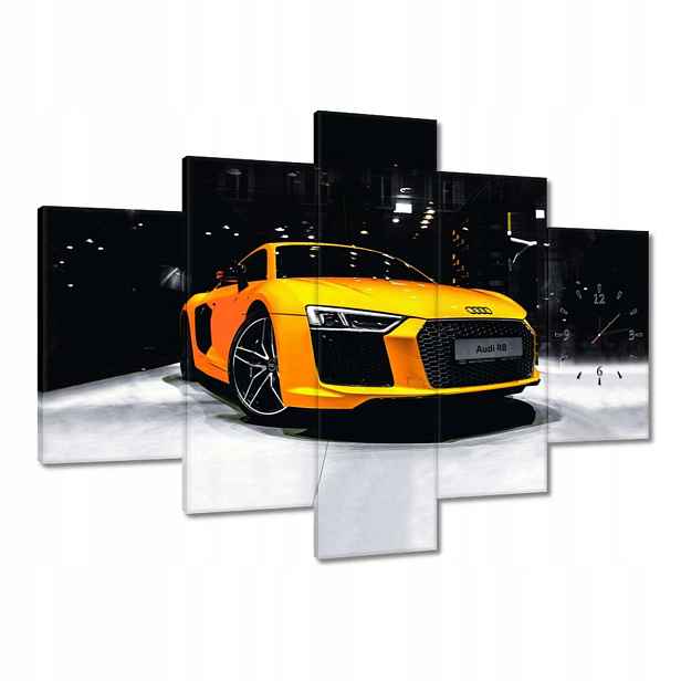 Hodiny 150x105 Žluté Audi R8