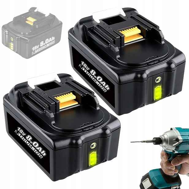 2x Akumulátor Baterie Li-ion Pro Mk 18V/8Ah Ochrana Před Přepětím