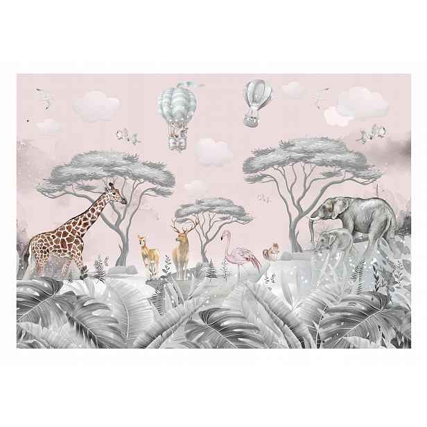 Fototapeta pro děti Safari Žirafa Balóny 208x146