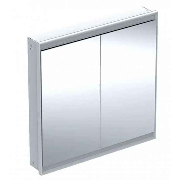 Geberit ONE - Zrcadlová skříňka s LED osvětlením, 90x90x15 cm, 2 dvířka, vestavná, bílá 505.803.00.2