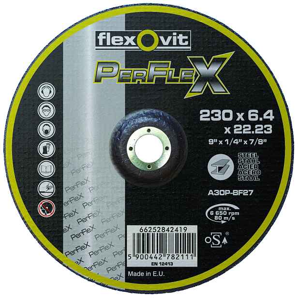 Kotouč brusný Flexovit PerFlex A30P-BF27 230×22,23 mm