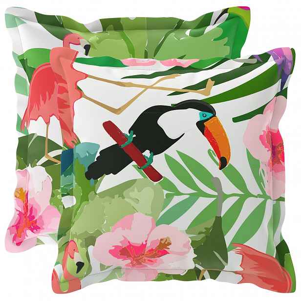 vidaXL Povlak na polštář 2 ks HOUTEN Vícebarevný 40 x 40 cm Polyester