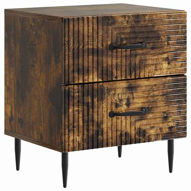 vidaXL Noční skříňka Kouřový dub 43 x 34,5 x 47,5 cm Kompozitní dřevo