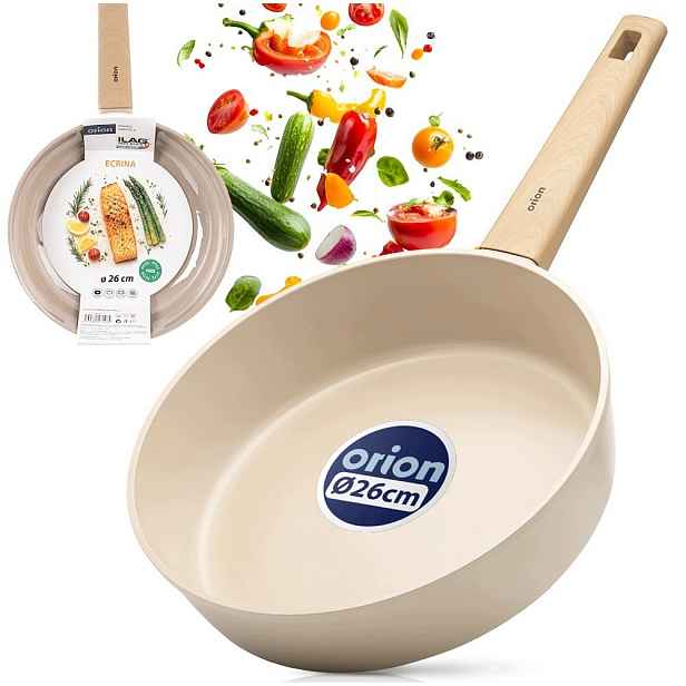 Keramická pánev na smažení a dušení Orion Ecrina plyn/indukce 26 cm 3L