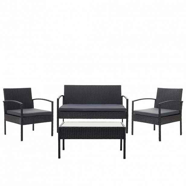 MCW POLY-RATTAN SADA Černá, antracitová
