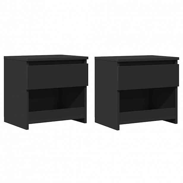 vidaXL Noční stolky 2 ks černé 40 x 30 x 39 cm kompozitní dřevo