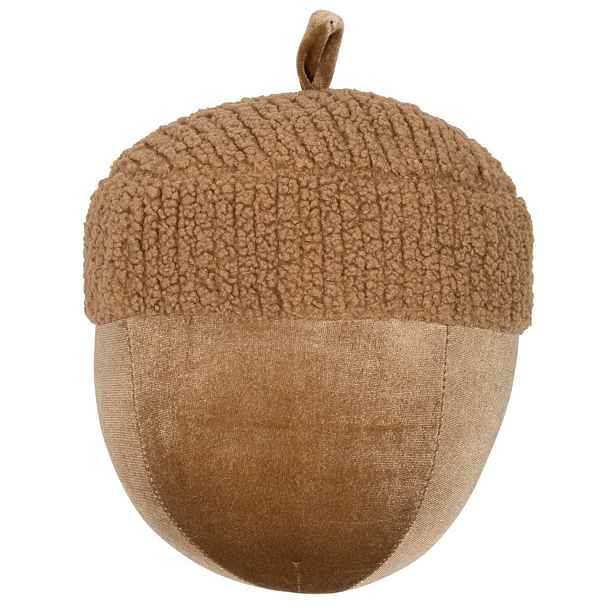 Hnědý plyšový dekorační žalud Acorn brown - Ø 20*24cm Mars & More