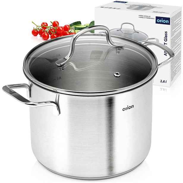 Hrnec Ocelový s poklicí pro tradiční vaření Orion Anett 18 cm 3,6L