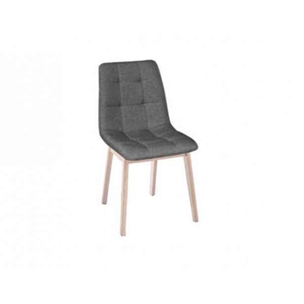 Jídelní židle, dřevo světlý buk / látka sivá, GALIO