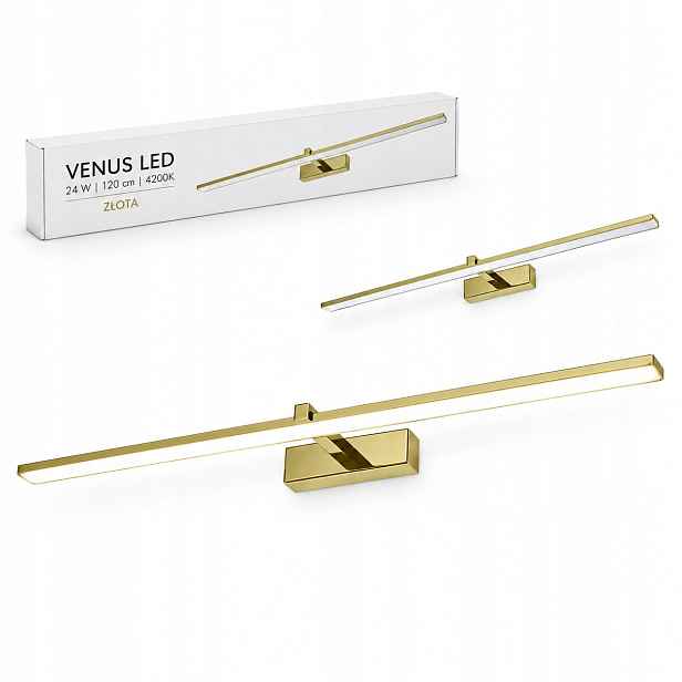 Lampa nad obraz Venus Led 24W 120 cm zlatá nástěnná 4200K IP44 1640lm Nw