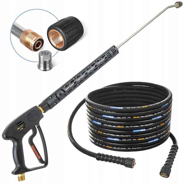 Pistole lanka tryska Plochá pro myčku Karcher Hd Hds hadice DN8 15 m Kranzle