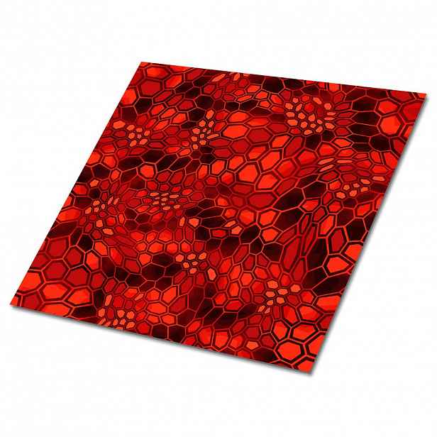 TULUP SAMOLEPICÍ OBKLADY NA STĚNU 9 ks 30x30 cm Šestiúhelníková kamufláž