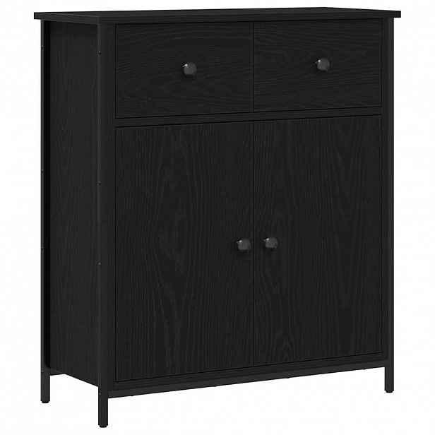 vidaXL Servírovací skříň Černý dub 70 x 30 x 80 cm Kompozitní dřevo