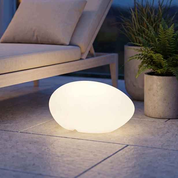 Led zahradní lampa Dekorativní kamenný vzor, 40 cm měnící barvu