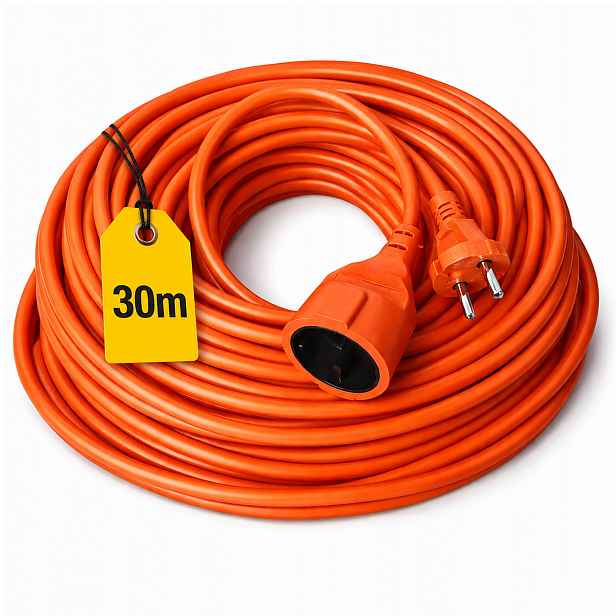 Prodlužovací Kabel 30 m Univerzální Celoroční Dům Zahrada Dílna Ochrana IP44