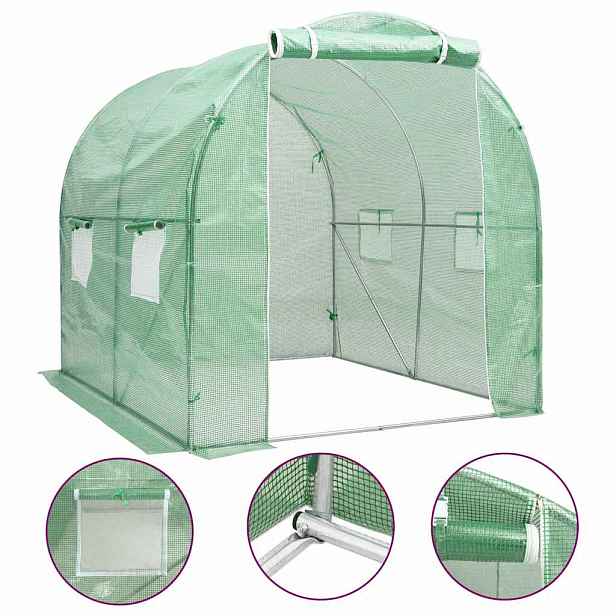 vidaXL Fóliovník 4 m² 2 x 2 x 2 m