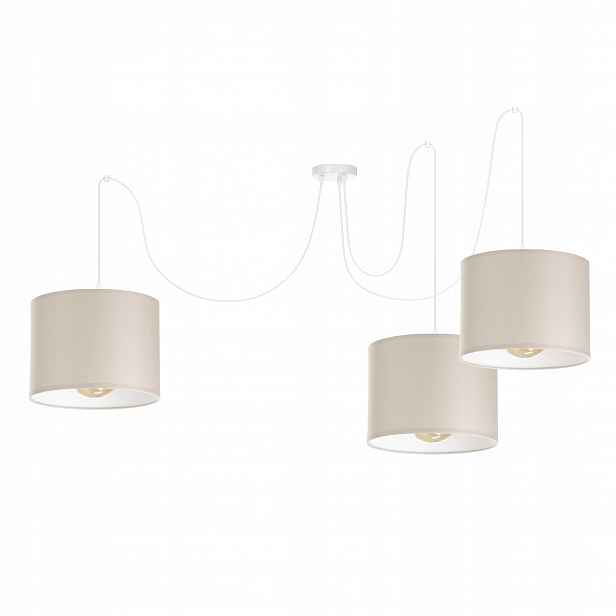 Závěsná Stropní Lampa Lustr Pavouk Se Stínítkem, Světlý Kašmír, Béžová