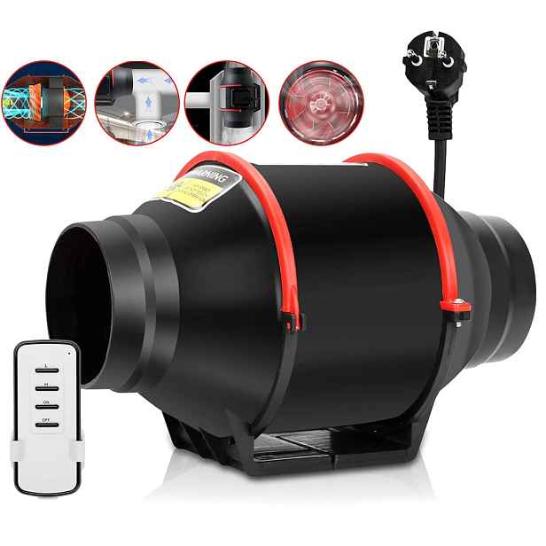 Trubkový ventilátor pro malé místnosti 150 mm Kanálový ventilátor