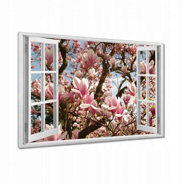 Obrazy 90x60 Magnolie Květiny Světle Modrá