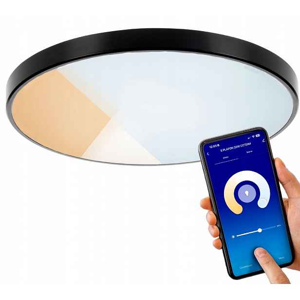 stropní svítidlo Led Stropní Svítidlo Smart 20W Cctdim ovládané chytrým telefonem Tuya Černé