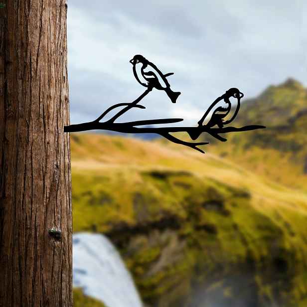 Zahradní dekorace Bird On The Branch 08 - Black