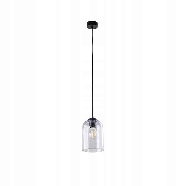 Závěsná lampa Molly černá stínidlo fialová 1xE27 Moderní Obývací Pokoj