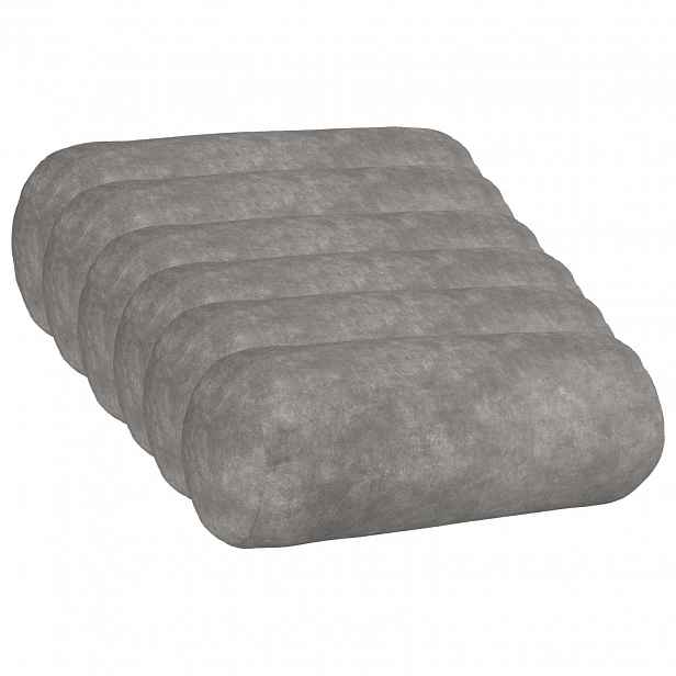 vidaXL Povlak na polštář 6 pcs HEERLEN Světle šedá Ø 15 x 40 cm