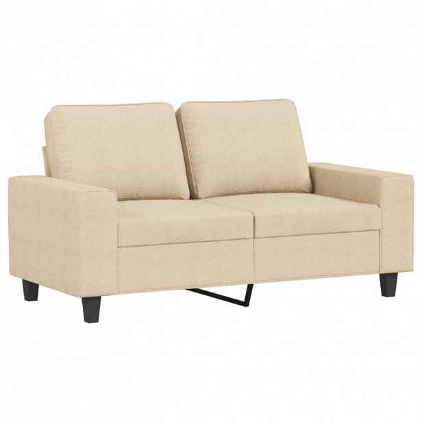 vidaXL 2místná pohovka krémová 120 cm textil