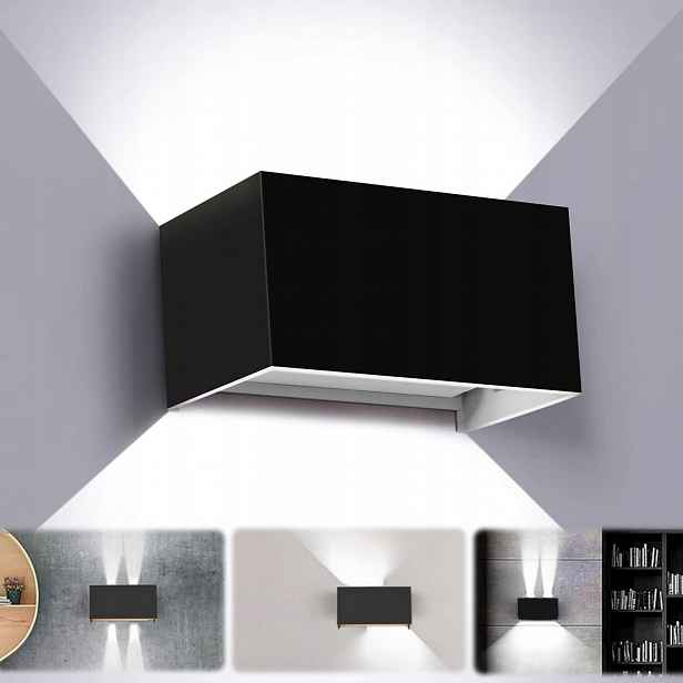 Led Nástěnná Lampa Moderní Horní A Dolní Stěna Černá 24W