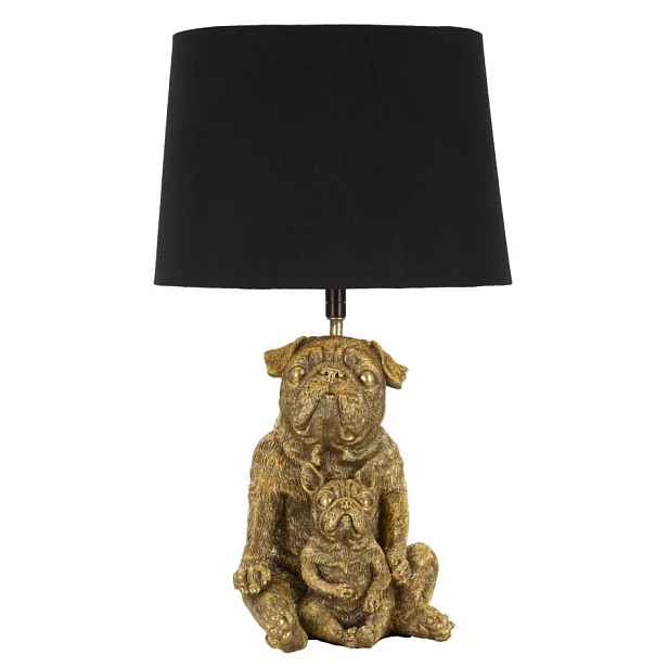 Mauro Ferretti Stolní lampa Dog 43,8 cm černo-zlatá