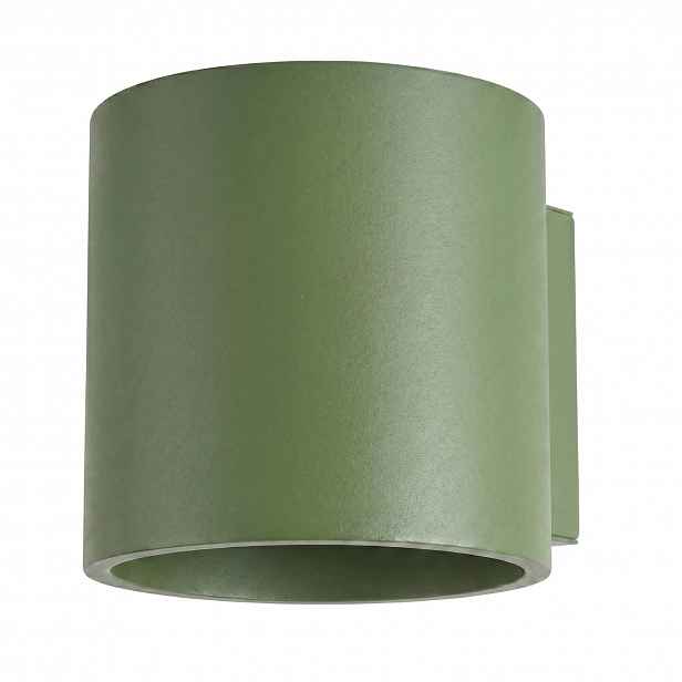 Nástěnná lampa Orbis 1 zelená olivová Lampa na zeď válec oválná tuba Sollux