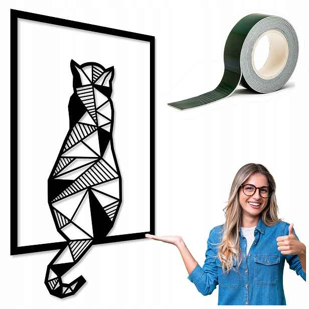 Obraz Do Obývacího Pokoje Kočka Nástěnný Panel Nástěnná Dekorace Kočička Kuchyně 3D XL 85 cm