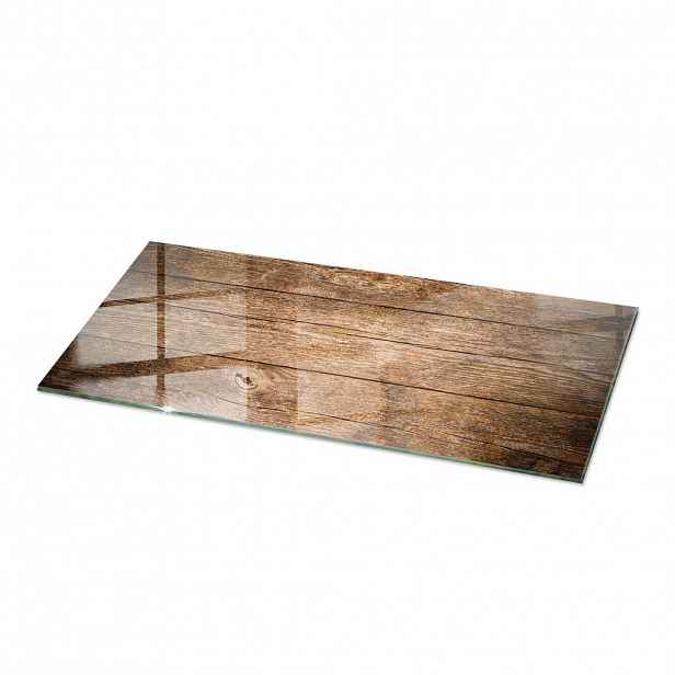 TULUP SKLENĚNÁ DESKA 125x50 cm Struktura dřevěných prken