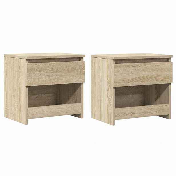 vidaXL Noční stolky 2 ks dub sonoma 40 x 30 x 39 cm kompozitní dřevo
