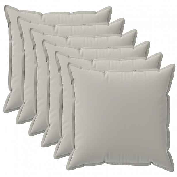 vidaXL Povlak na polštář 6 ks HOUTEN Šedá 40 x 40 cm Polyester