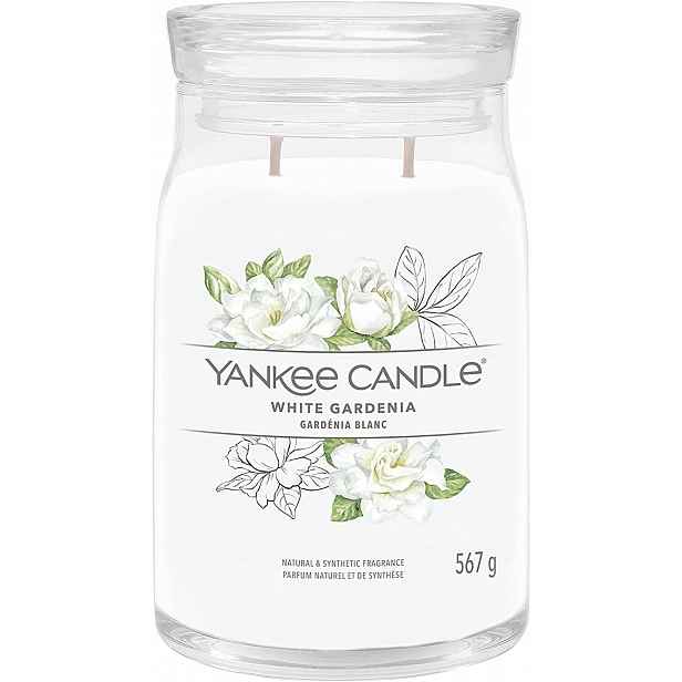 Yankee Candle vonná svíčka Signature ve skle velká White Gardenia 567g