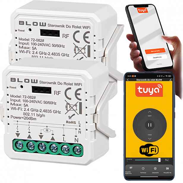2x Ovladač Modul Dopuszkový Rolet Mini Wifi Tuya Smart 230V