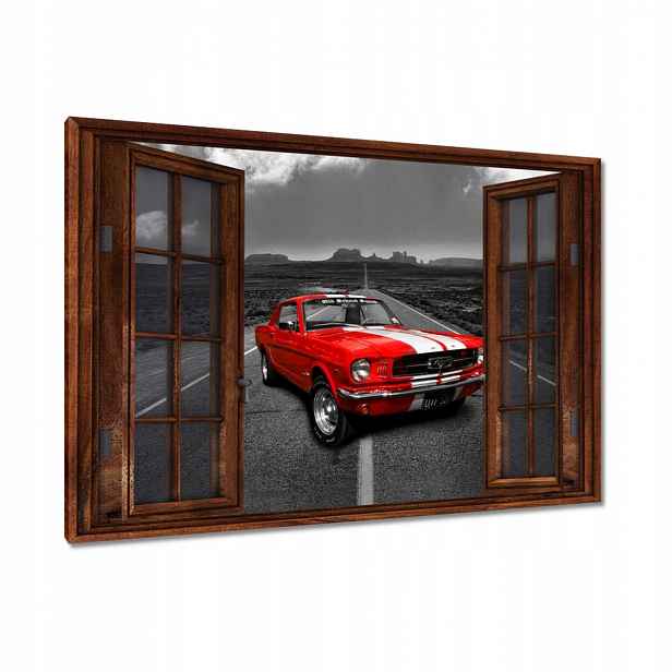 Obrazy 90x60 Červený Ford Mustang Usa