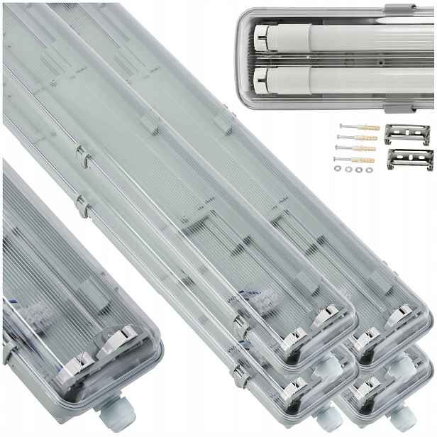 4X Hermetické Led Svítidlo Do garáže 60 CM 4X Světlo Cw Sada