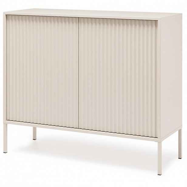 Beautysofa KOMODA Noto se 2 dvířky a drážkovanými čely, 104 cm