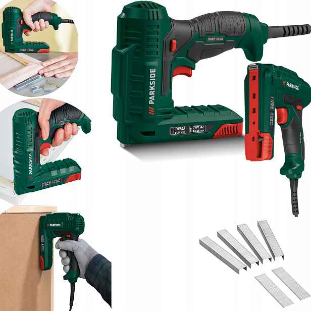 Parkside Elektrická sešívačka 70W Phet 15 C2 2v1 pro sponky a hřebíky