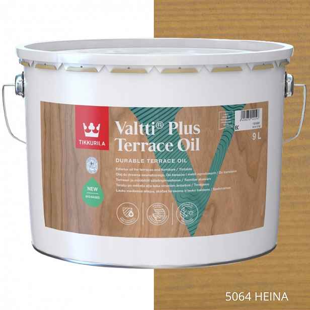 Tikkurila Olej Na Dřevo Valtti Plus Terrace Oil 9 L Barva 5064 Heina