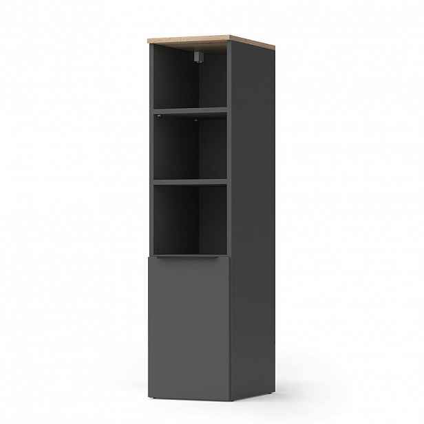 Vicco UNIVERZÁLNÍ SKŘÍŇ Wido Anthracite/Sonoma 30.2 x 120 cm s dveřmi