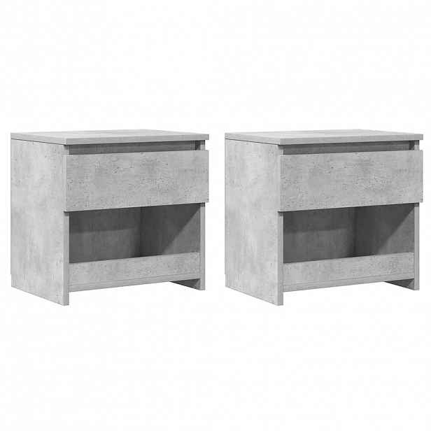 vidaXL Noční stolky 2 ks betonově šedé 40x30x39 cm kompozitní dřevo
