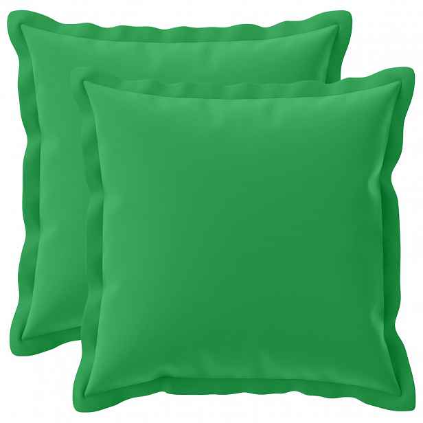 vidaXL Povlak na polštář 2 ks HOUTEN Zelená 40 x 40 cm Polyester